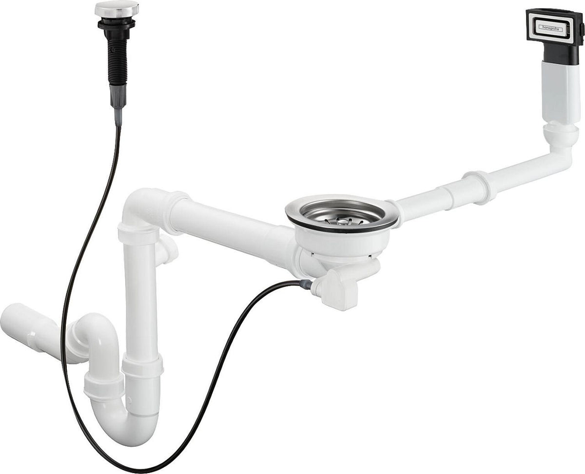 Bonde et trop-plein hansgrohe pour vasque simple granit D16-10