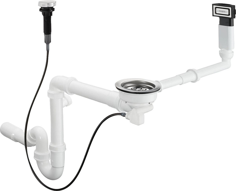 Bonde automatique avec trop-plein hansgrohe pour vasque simple granit D16-11