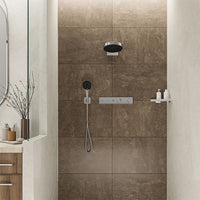 Coude de raccordement mural Hansgrohe Fixfit Q avec support de douchette DN15 (1/2") chromé