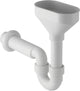 Siphon entonnoir Geberit avec rosace murale