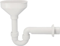 Siphon entonnoir Geberit avec rosace murale