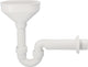 Siphon entonnoir Geberit avec rosace murale