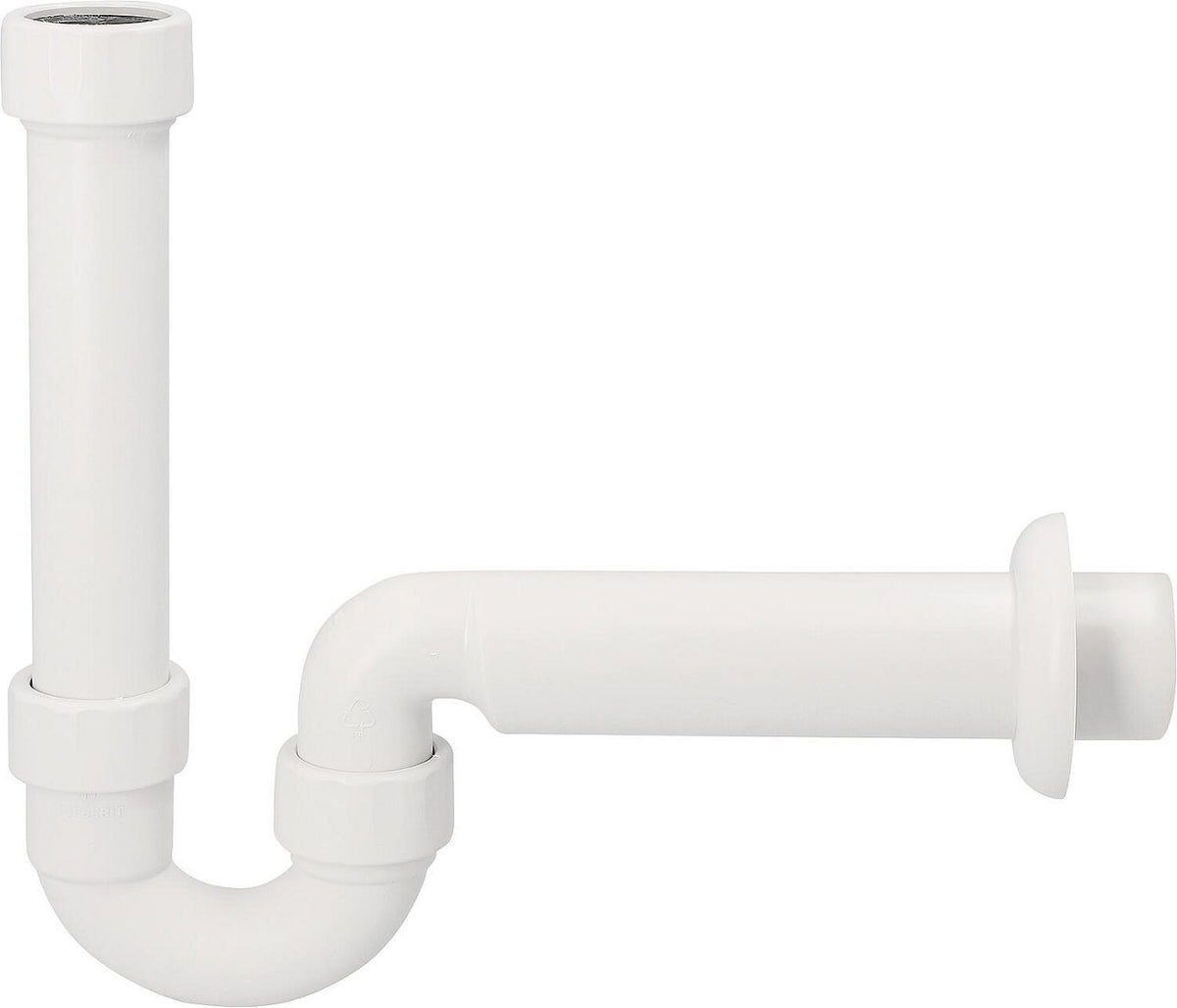 Siphon d'appareil Geberit 1 1/2" avec rosace murale