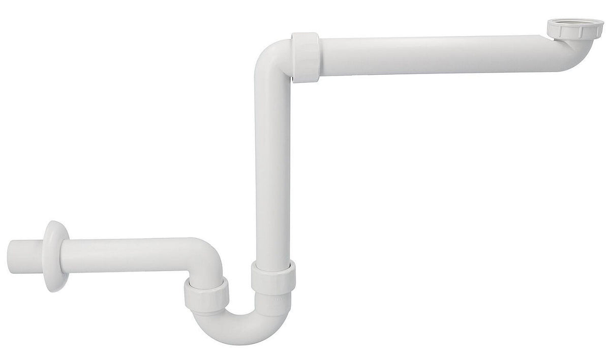 Siphon gain de place Geberit 1 1/2" DN40 avec rosace murale