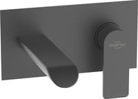 Mitigeur de lavabo mural Evenes Malvinas saillie 170mm graphite