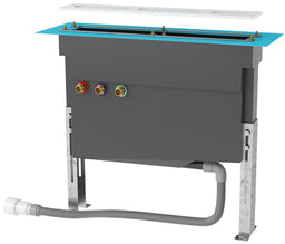 Bâti-support pour robinetterie de baignoire 3-5 trous avec coffre flexible, plaque de fixation et manchette d'étanchéité