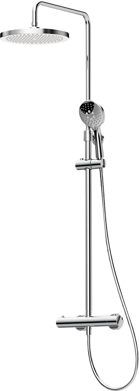 Colonne de douche Muun thermostatique douchette 3 jets et pomme Ø 210 mm chrome