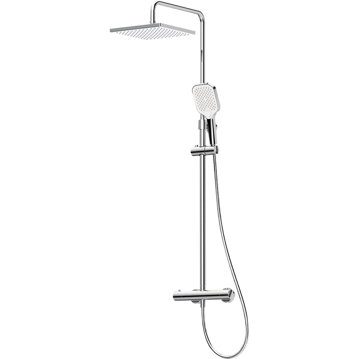 Colonne de douche thermostatique Muun carree avec pomme de tete 250x250 mm chrome
