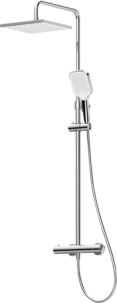 Colonne de douche thermostatique Muun carree avec pomme de tete 250x250 mm chrome