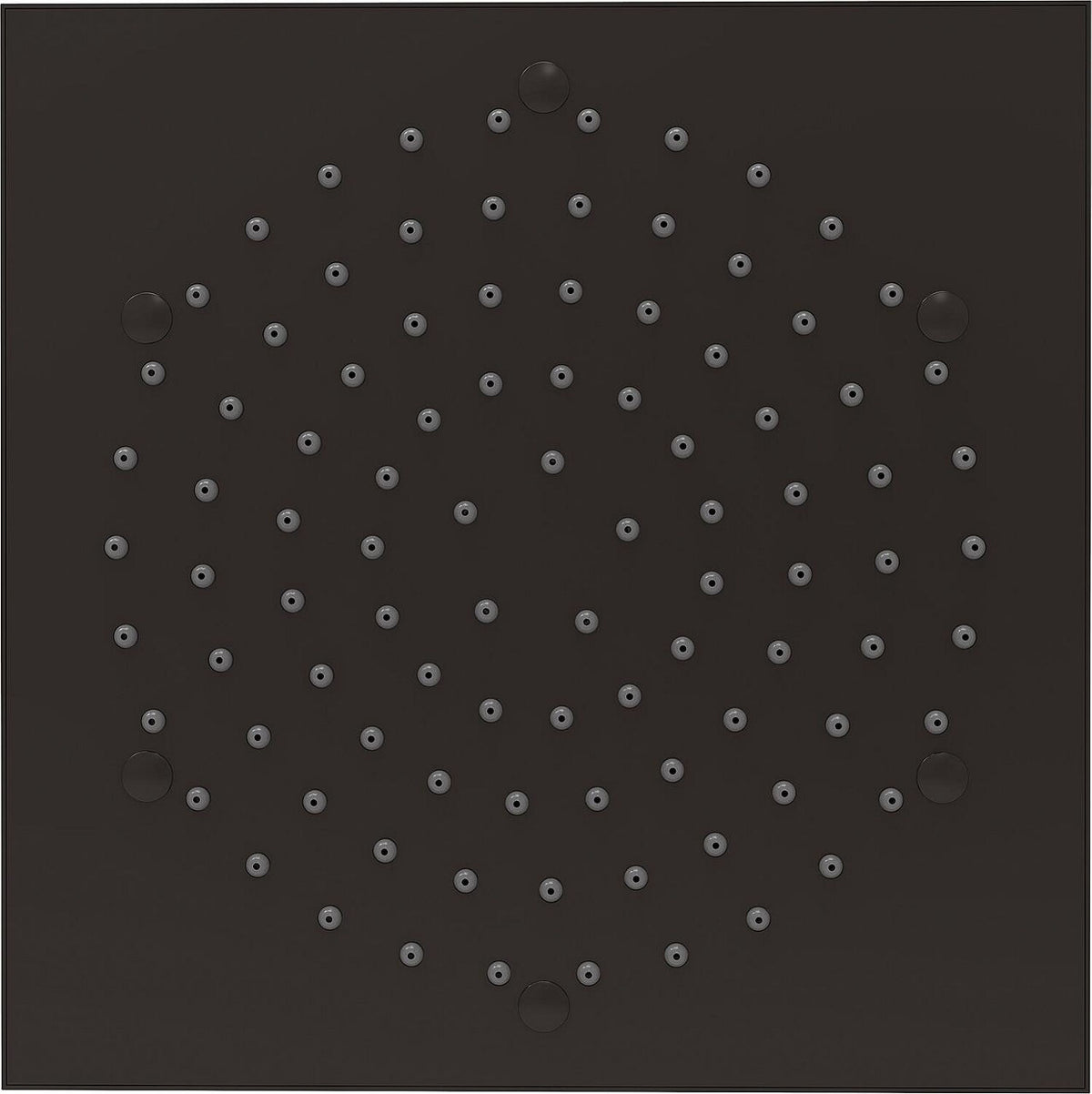 Pomme de douche Cube evenes, noir mat, 210 x 210 mm, acier inoxydable