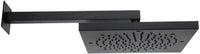 Pomme de douche Cube evenes, noir mat, 210 x 210 mm, acier inoxydable