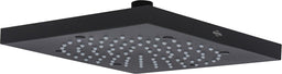 Pomme de douche Cube evenes, noir mat, 210 x 210 mm, acier inoxydable