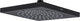 Pomme de douche Cube evenes, noir mat, 210 x 210 mm, acier inoxydable