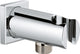 Coude de raccordement mural Grohe Rainshower avec support de douchette, chrome carré