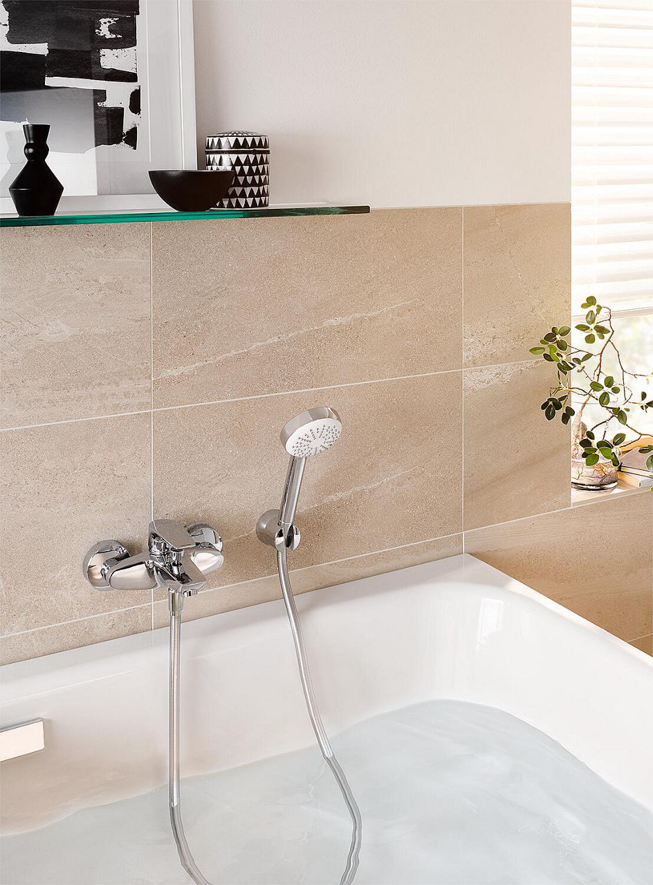 Mitigeur bain/douche apparent Kludi PURE & SOLID chromé