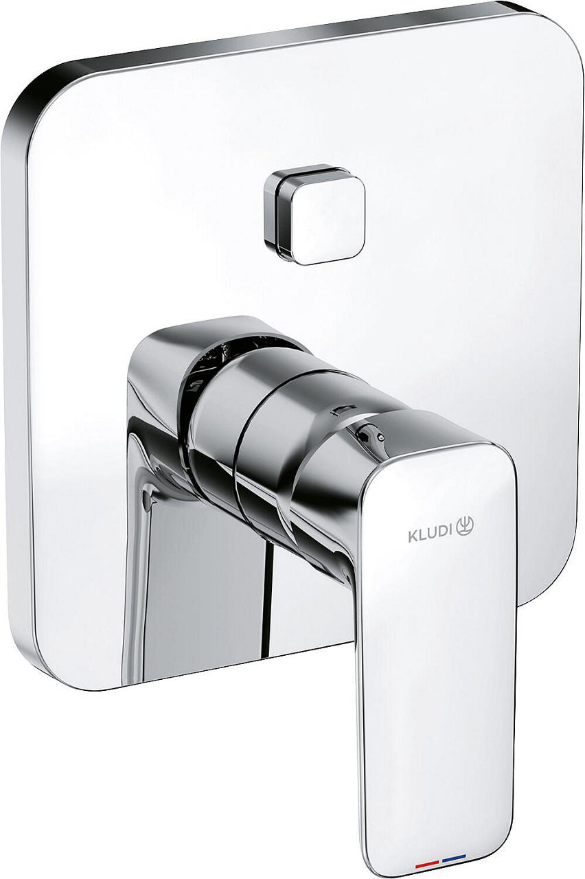 Mitigeur bain/douche encastré Kludi Pure & Style plaque 170 x 170 mm chromé