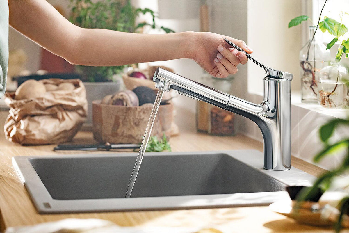 Mitigeur d'évier Hansgrohe Zesis M33 150 avec douchette extractible