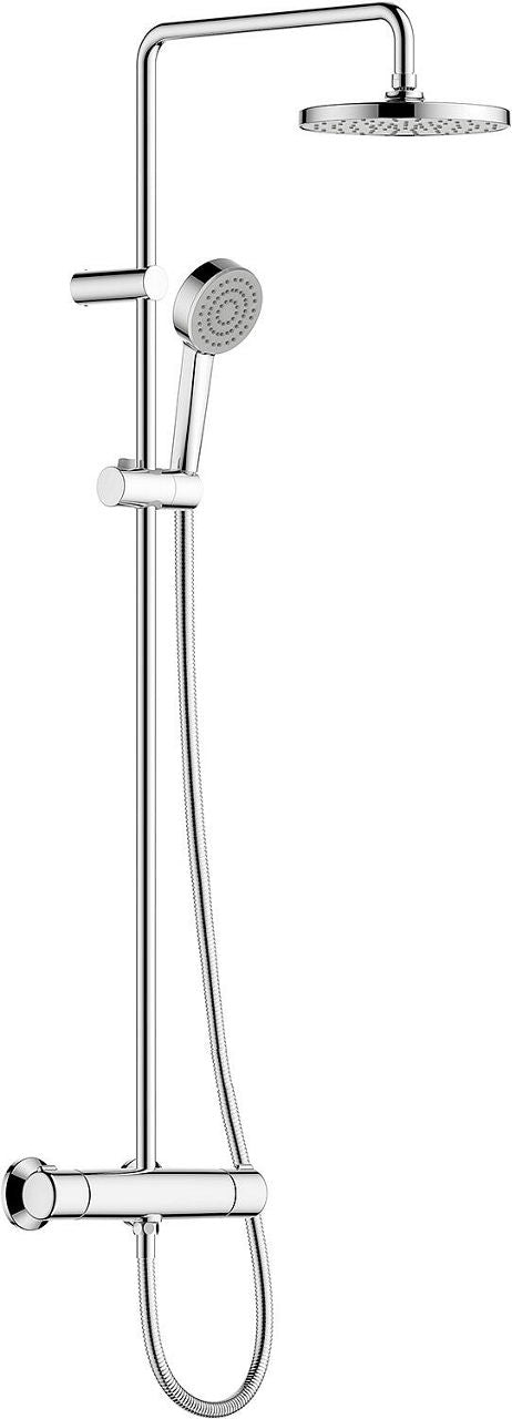 Hansa Hansabasic Brausestange mit Thermostat und Kopfbrause 200 mm, Chrom