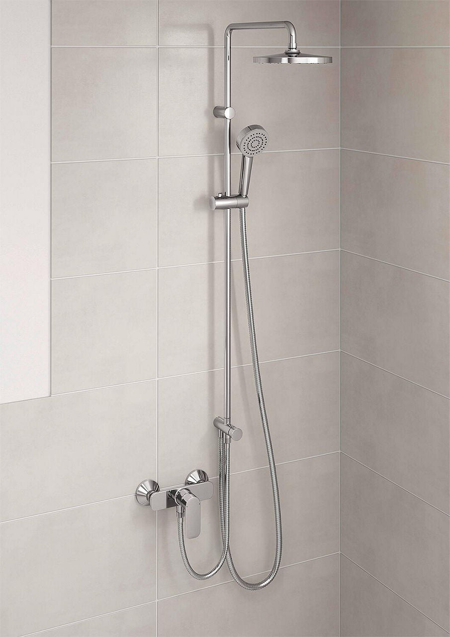 Hansa Hansabasic shower system without thermostat, 200 mm shower head, chrome