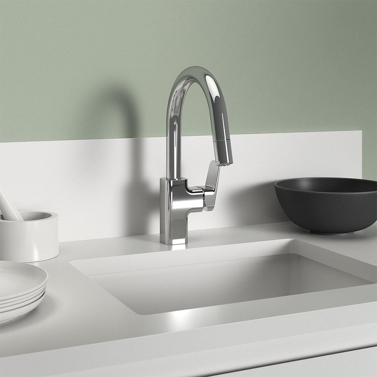 Mitigeur d'évier Ideal Standard Ceraplan saillie 200 mm chromé
