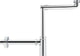 Siphon gain de place pour lavabo DN32 (1 1/4")x32mm, plastique chromé