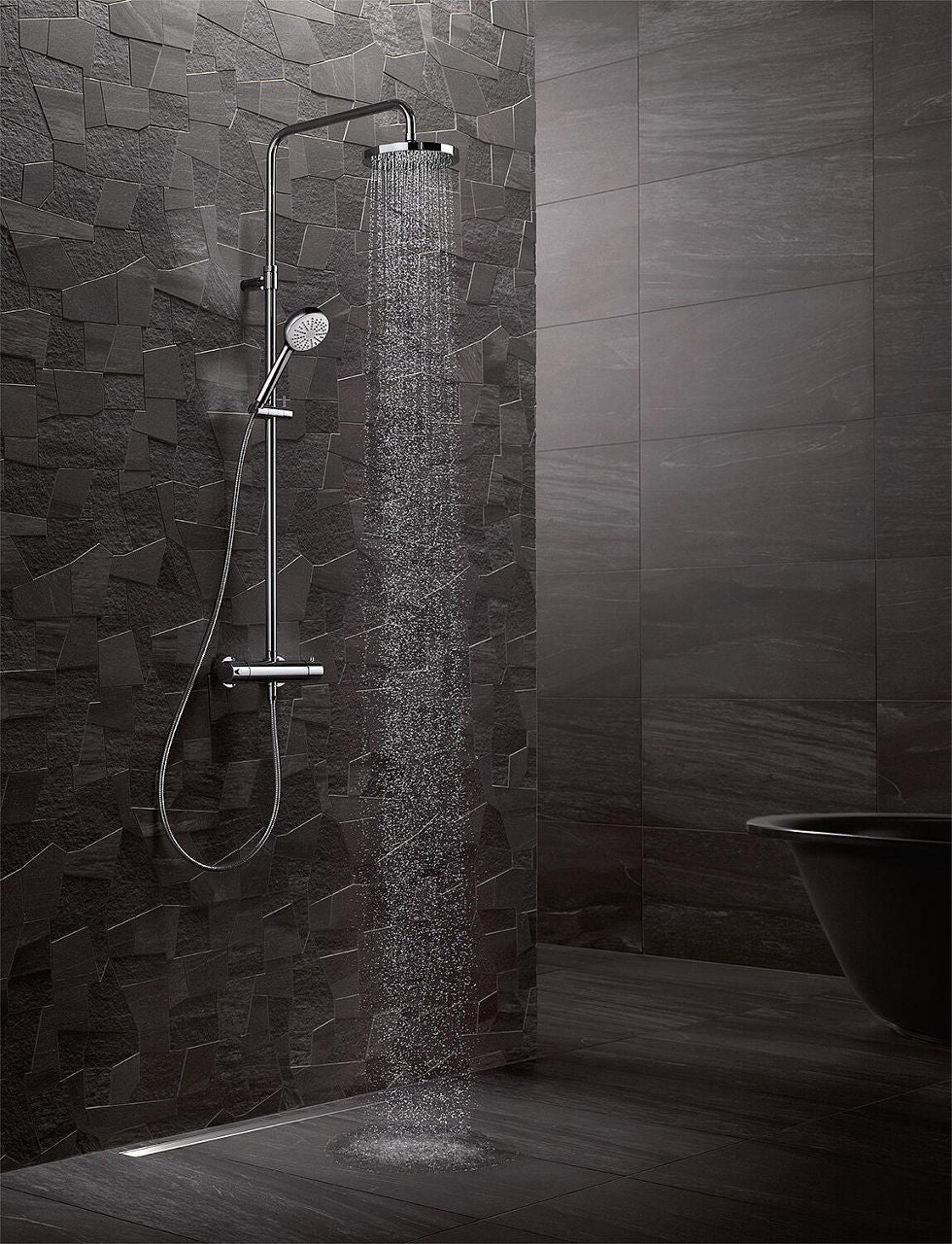 Kludi LOGO Basic Shower Column with Thermostat, Chrome
