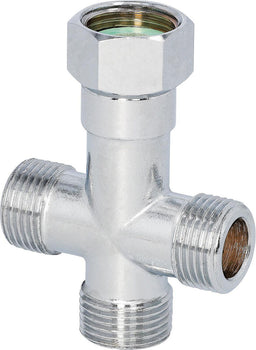 Raccord en croix inégal DN10 (3/8") chromé laiton