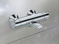 Thermostatique bain-douche apparent Hansa Hansamicra chromé 160 mm
