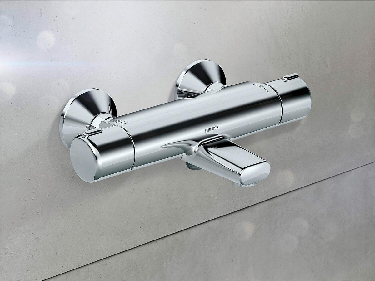 Thermostatique bain-douche apparent Hansa Hansamicra chromé 160 mm
