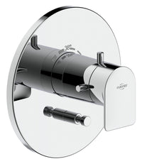 Thermostatique bain-douche encastré Nomoro rosace Ø 178 mm chromé