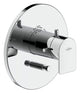 Thermostatique bain-douche encastré Nomoro rosace Ø 178 mm chromé