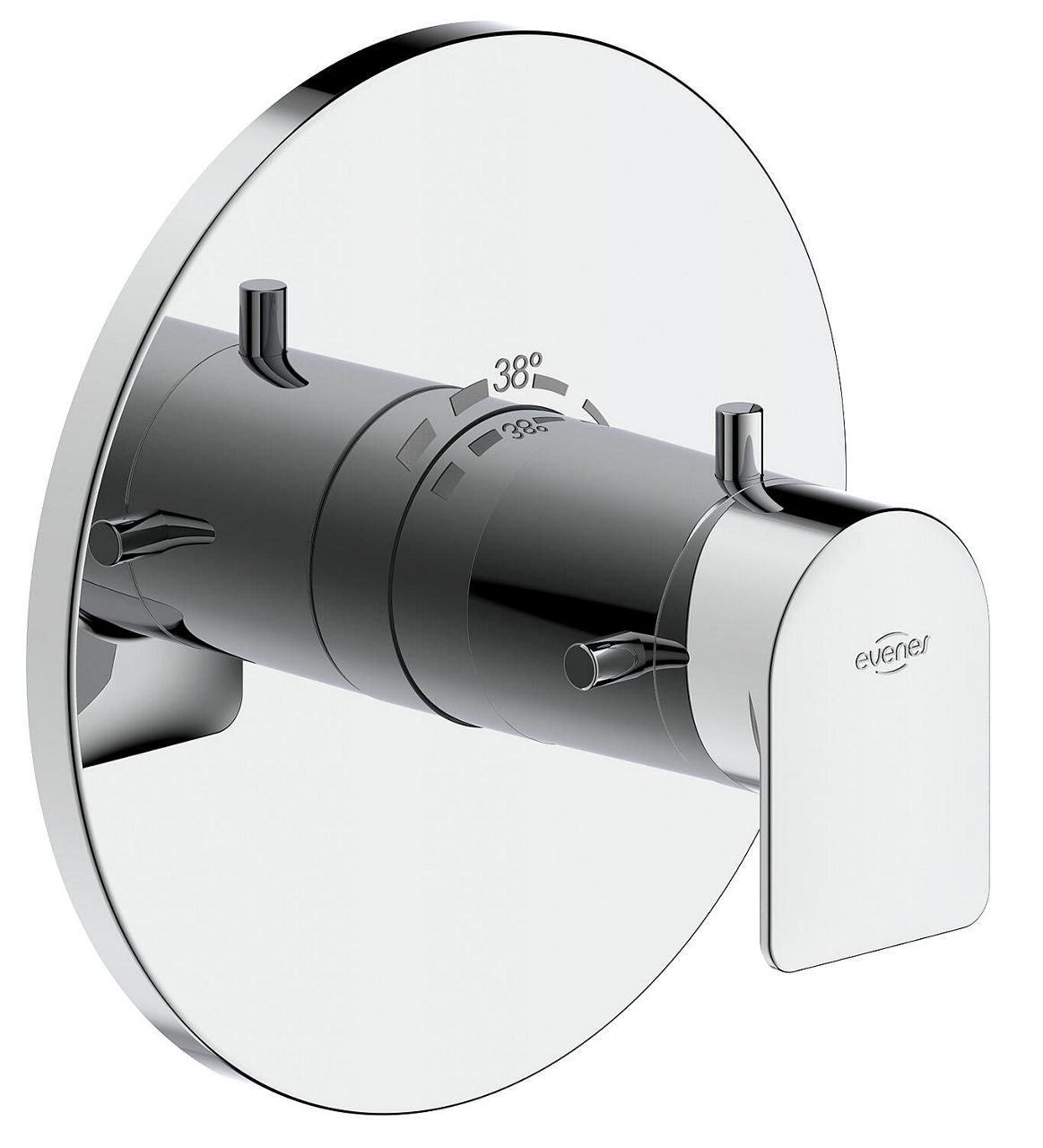 Thermostatique douche encastré Nomoro rosace Ø 178 mm chromé