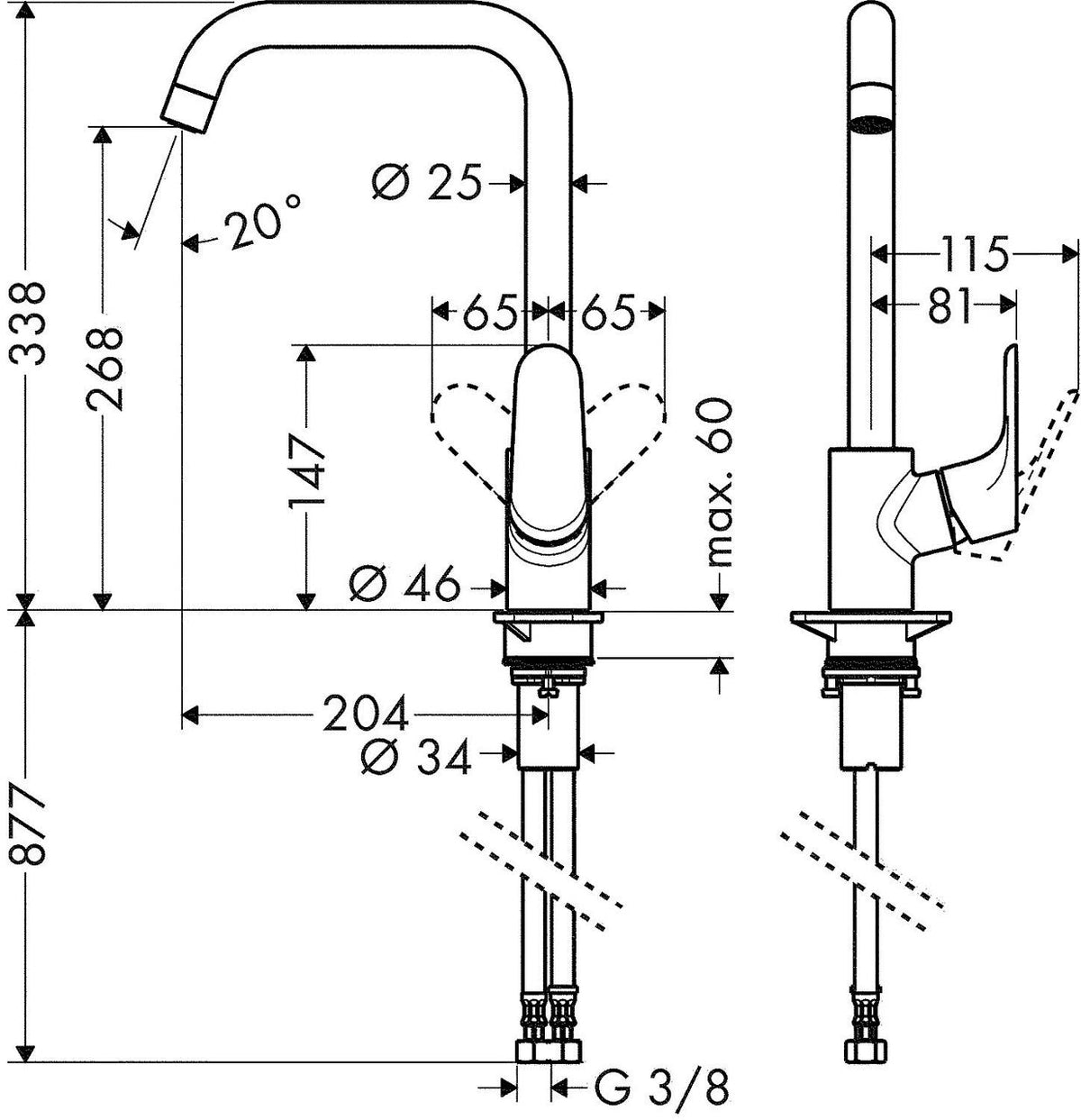 Hansgrohe Mitigeur d'évier Focus M41