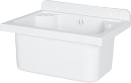 Déversoir "Mini" plastique blanc avec banquette de robinet