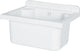 Déversoir "Mini" plastique blanc avec banquette de robinet