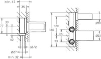 Corps encastré Hansa Vario pour mitigeur lavabo mural 2 trous, 57860100