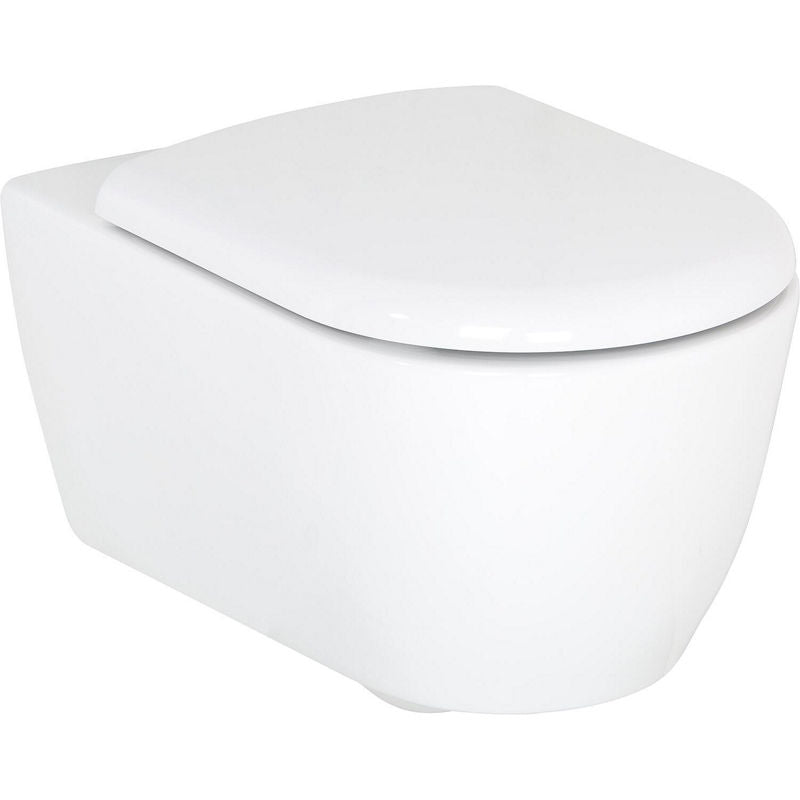 WC suspendu à fond creux AIMERA L x H x P : 355x360x540 mm sans bride de rinçage céramique blanc