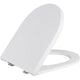 Abattant WC AIMERA Compact fermeture douce duroplaste blanc charnière inox