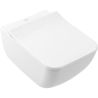 Pack combiné V&B Venticello WC suspendu à fond creux, sans bride de rinçage, Abattant WC fermeture douce et Quickrelease, blanc