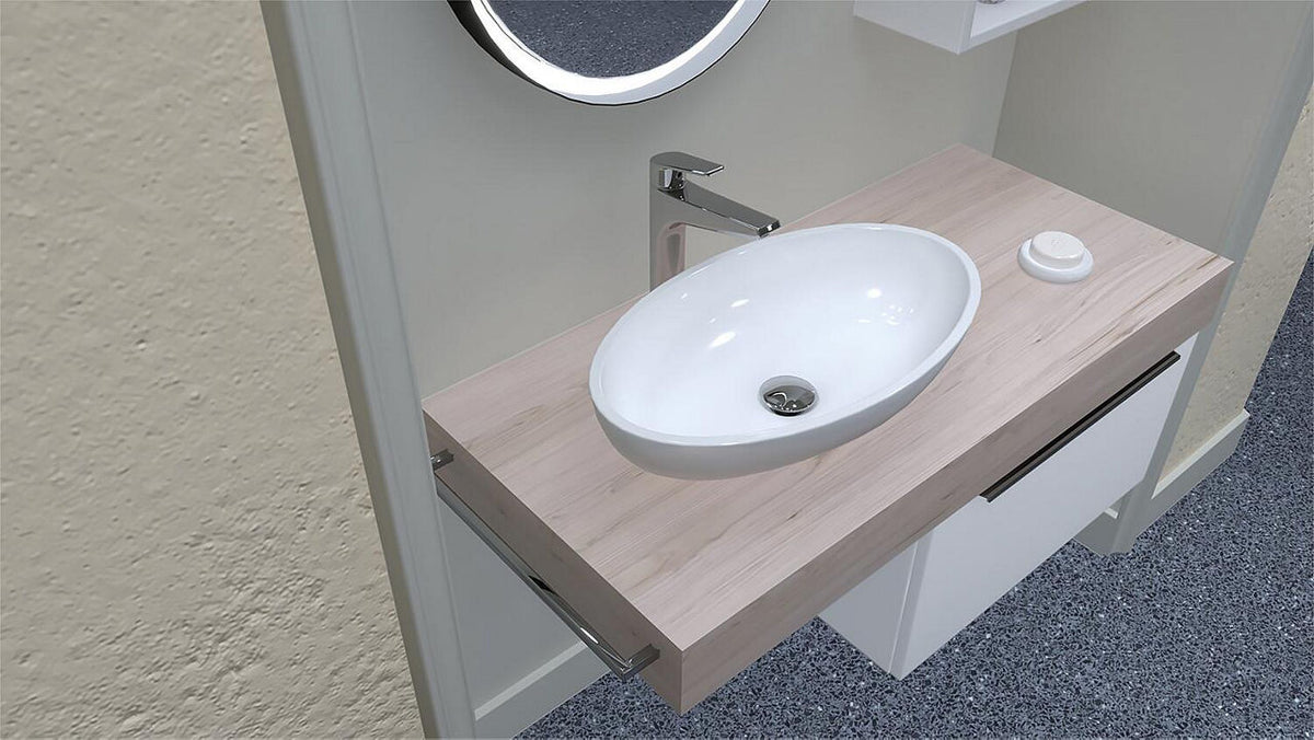 Mitigeur de lavabo Evenes Gastona saillie 152mm chromé haute exécution