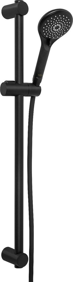Kit de douche avec barre 90cm Evros noir mat