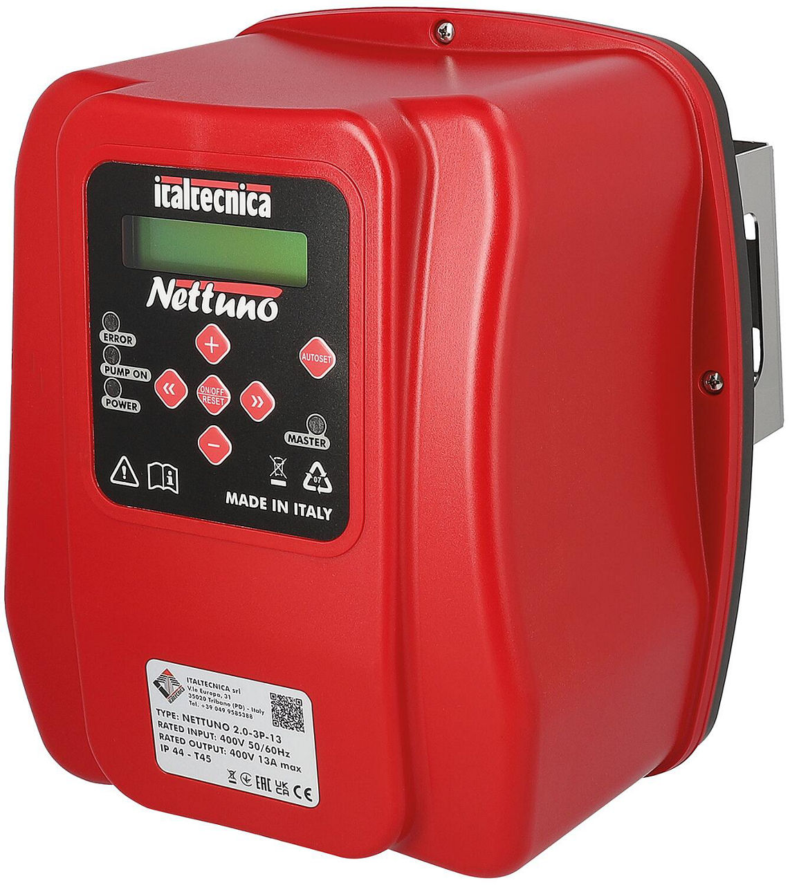 Variateur de pression Nettuno 400 V AC triphasé pour électropompes (sans capteur de pression)