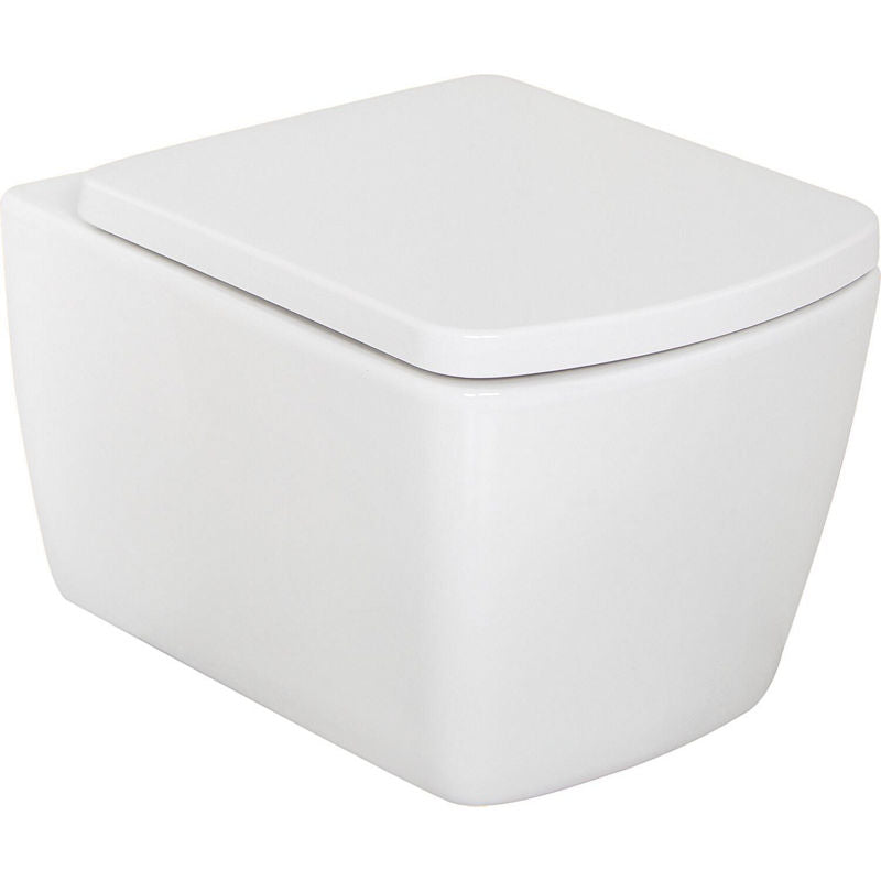 WC suspendu à fond creux Aldoma L x H x P : 360x355x500 mm bord de rinçagelos céramique blanc