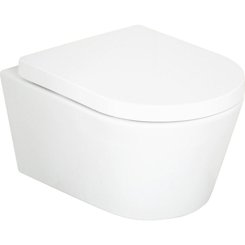 WC suspendu à fond creux Kureika L x H x P : 360x320x540 mm bord de rinçagelos céramique blanc