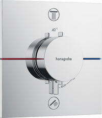 Thermostatique douche encastré Hansgrohe ShowerSelect Comfort E 2 sorties chromé