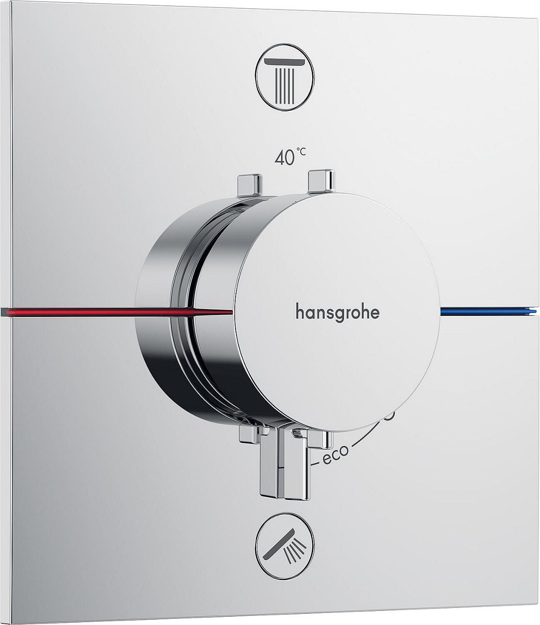 Thermostatique douche encastré Hansgrohe ShowerSelect Comfort E 2 sorties chromé