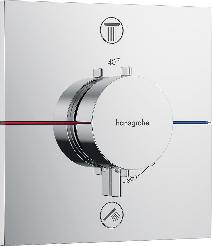 Thermostatique douche encastré Hansgrohe ShowerSelect Comfort E 2 sorties chromé