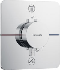 Thermostatique douche encastré Hansgrohe ShowerSelect Comfort E 2 sorties chromé