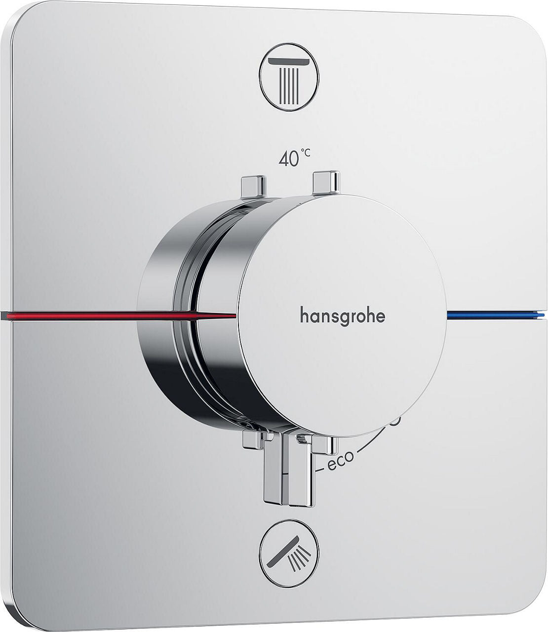 Thermostatique douche encastré Hansgrohe ShowerSelect Comfort E 2 sorties chromé