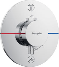 Thermostatique douche encastré Hansgrohe ShowerSelect Comfort E 2 sorties chromé